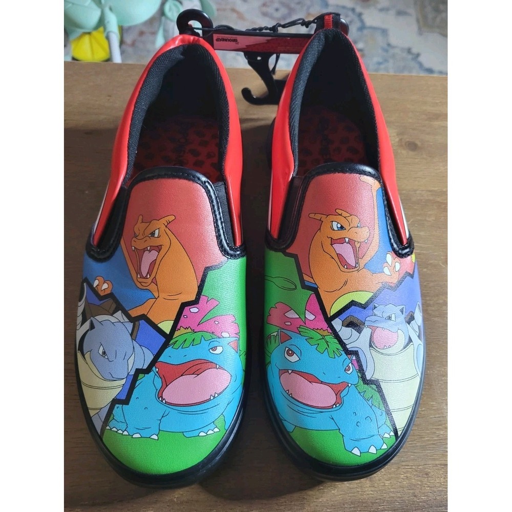 Ground Up‎ Pokémon Kids Slip-On Casual Shoes US 6 Multicolor Pikachu Charizard